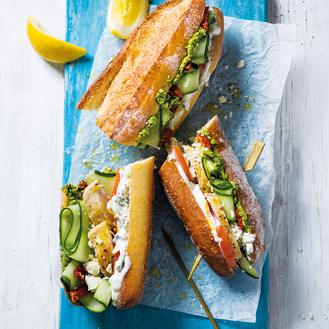 Loaded Greek sandwich